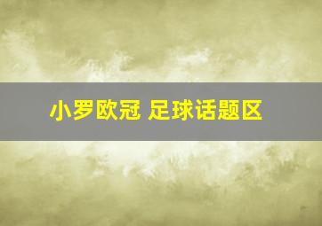 小罗欧冠 足球话题区